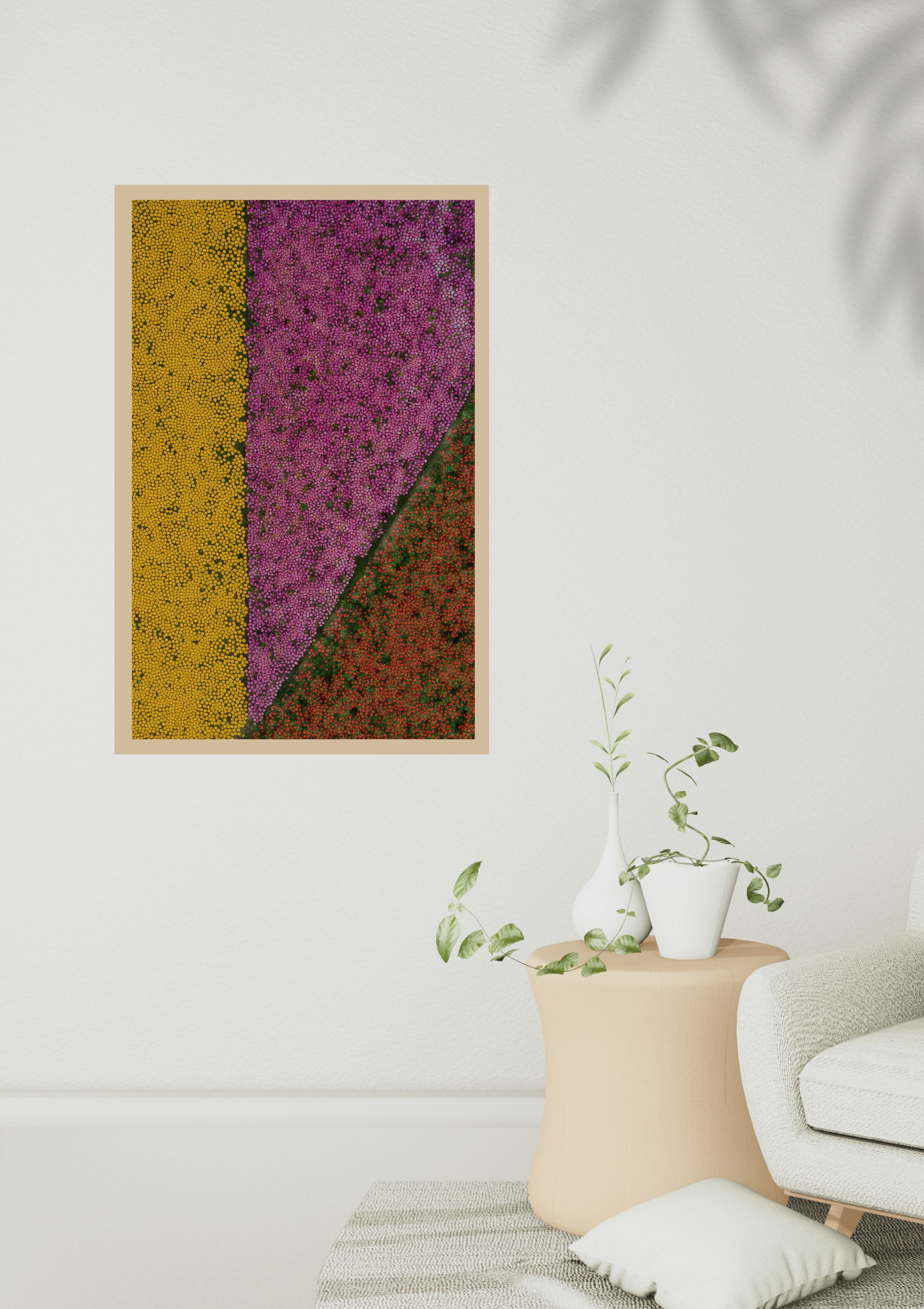 Aerial Flower Field Abstract Print – A2 Printable PDF