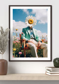 Surreal Daisy Man Photography Poster – A2 Ready to Print and Frame