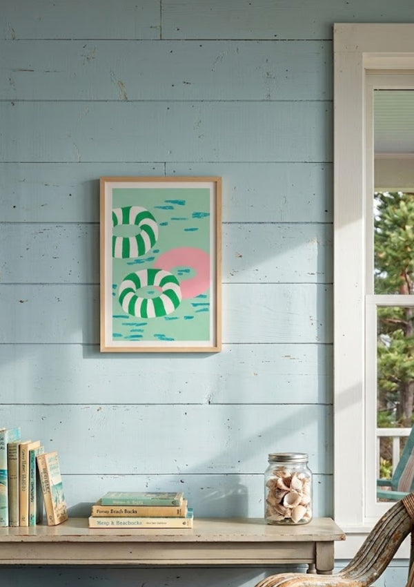 Retro Pool Floats Printable Poster – Summer Vibes Hand-Drawn Wall Art