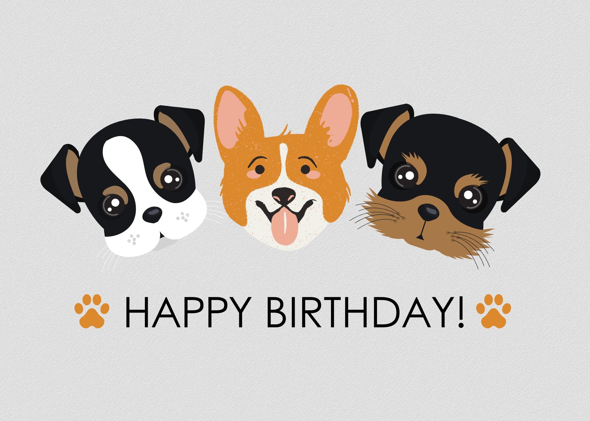 Digital Puppy Birthday Card for Dog Lovers - Instant Download