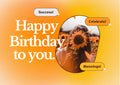 Retro Sunflower Digital Birthday Card - Instant Download