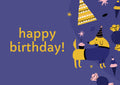 Cute Dachshund Digital Birthday Card, Instant Download - Send via Text or Email
