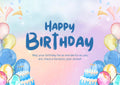 Pastel Watercolor Birthday Card Digital, Instant Download - Send via Text or Email