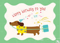 Funny Dachshund Birthday Card Digital, Instant Download - Send via Text or Email