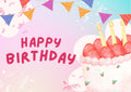 Strawberry Cake Digital Birthday Card, Instant Download - Send via Text or Email
