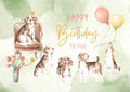 Watercolor Beagle Digital Birthday Card, Instant Download