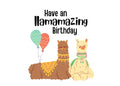 Funny Llama Digital Birthday Card, for Text or Email