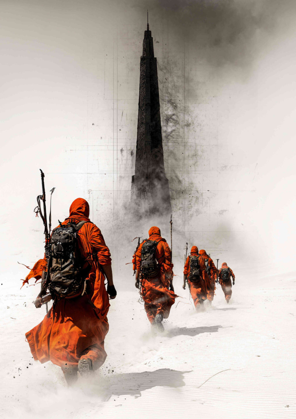 Cinematic Sci-Fi Desert Journey Printable Poster – A2 Digital PDF
