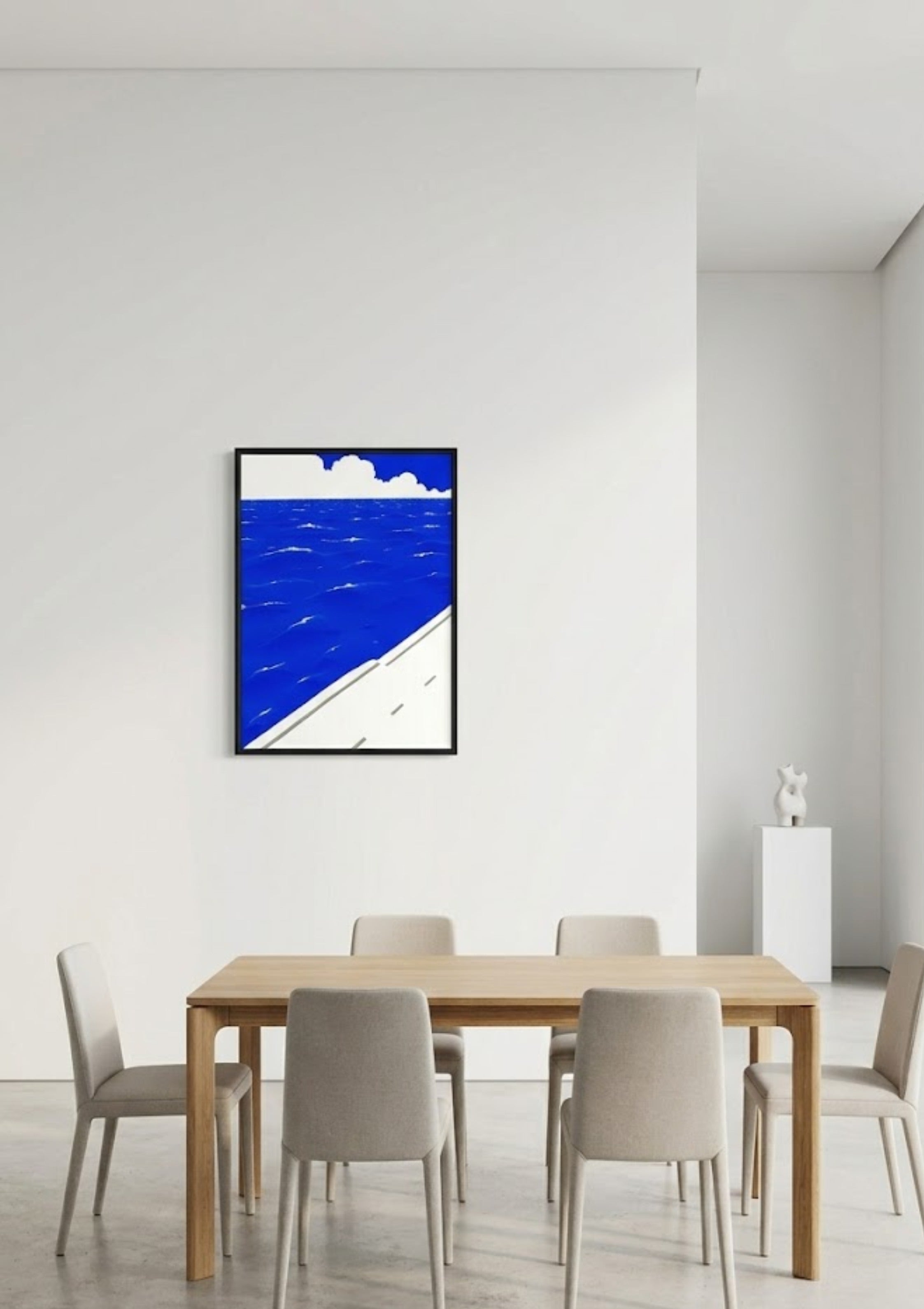 Minimalist City Pop Ocean Road Printable Poster
