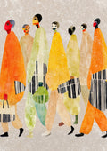 Avant-Garde Barcode Fashion Poster Set – 2 Pack Modern Figurative Illustration