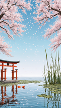 Japanese Cherry Blossom Phone Wallpaper – 4K Digital Download