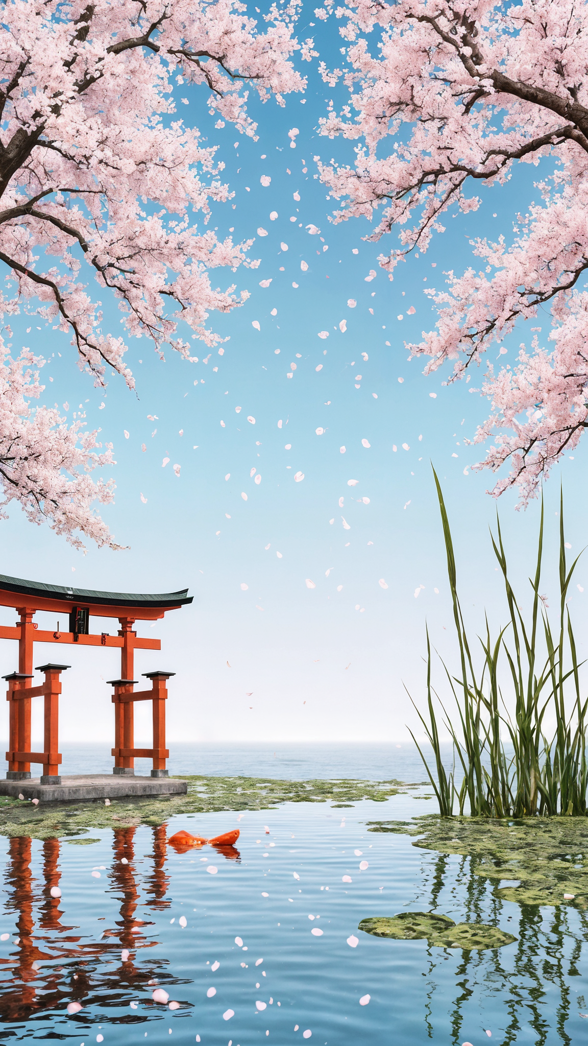 Japanese Cherry Blossom Phone Wallpaper – 4K Digital Download