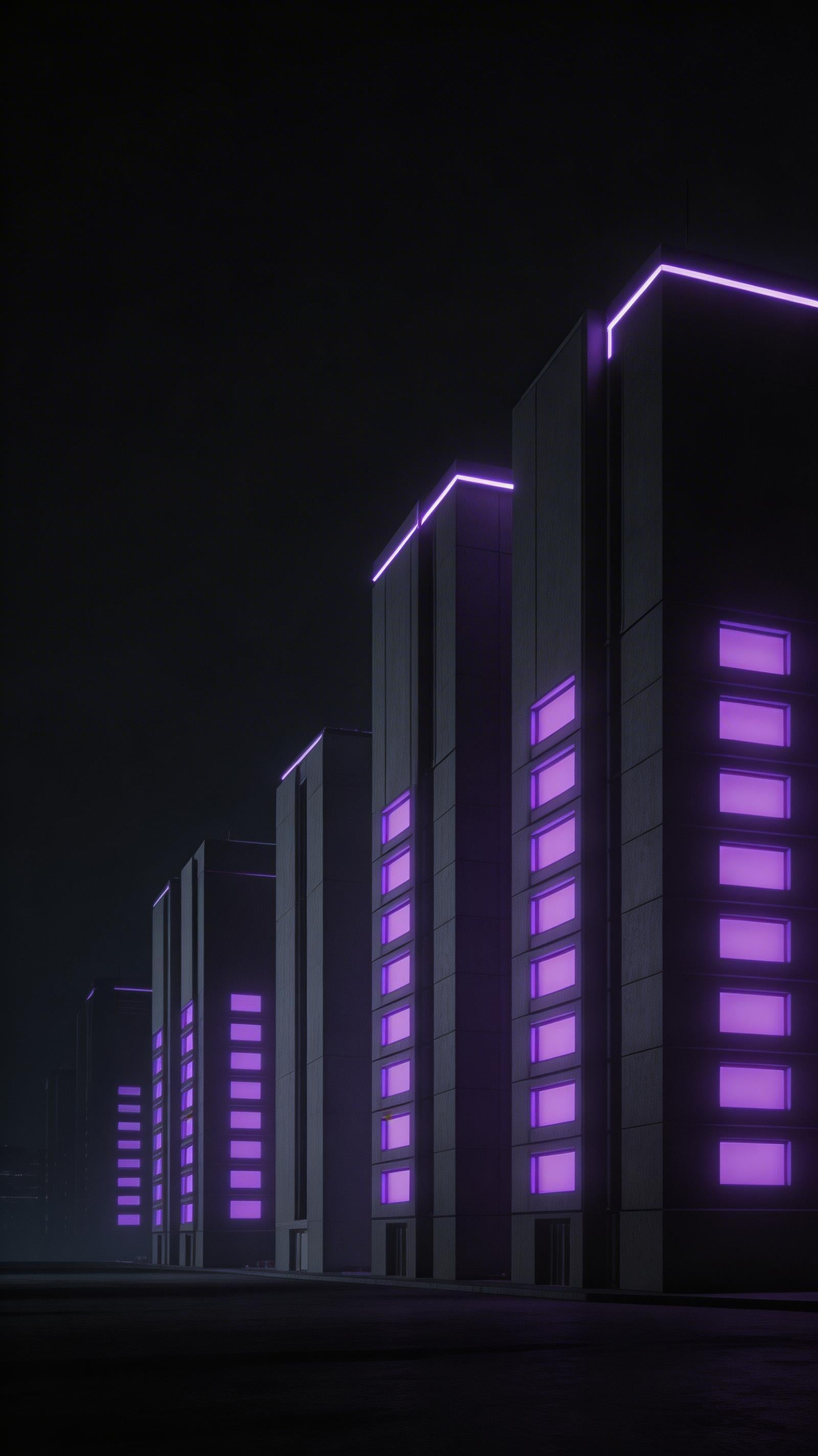 Cyberpunk Neon City Phone Wallpaper – 4K Ultra-High Resolution Sci-Fi Art