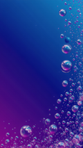 Floating Bubbles Wallpaper – Deep Blue & Purple Gradient 4K Background
