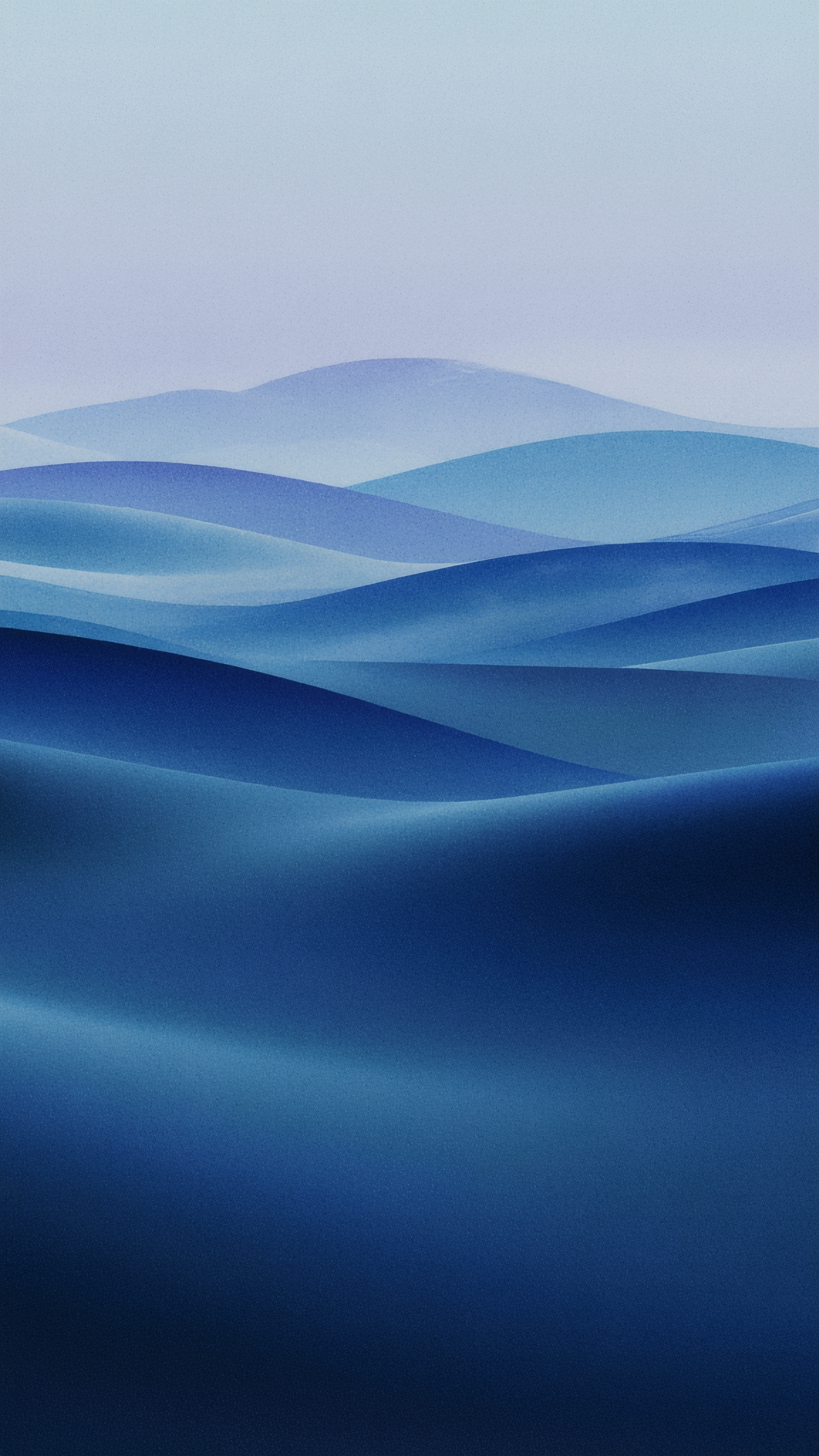 Minimalist Blue Dunes Phone Wallpaper – 4K Ultra-High Resolution