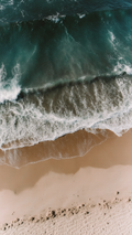 Aerial Ocean Waves Phone Wallpaper – 4K Digital Download