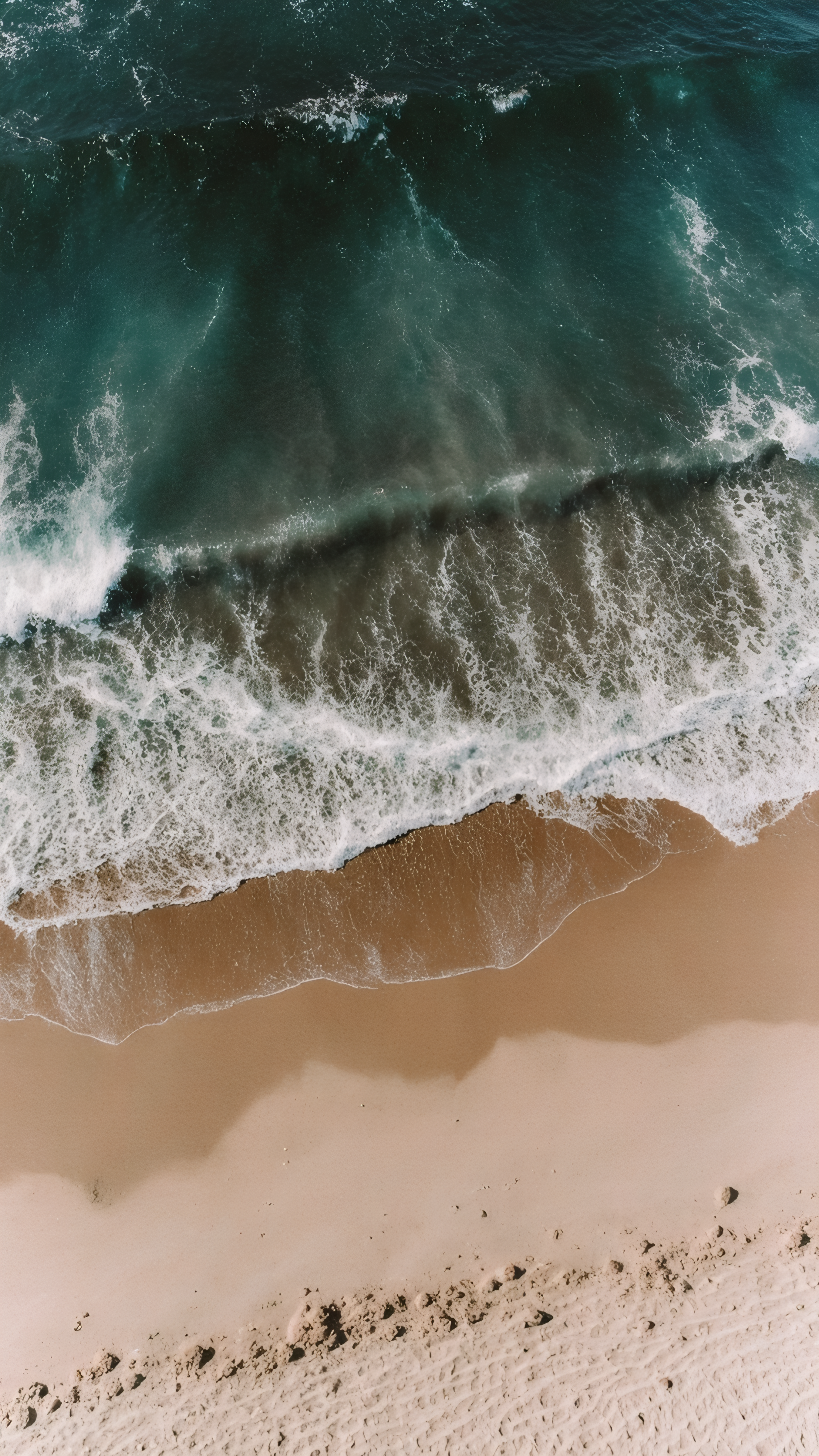 Aerial Ocean Waves Phone Wallpaper – 4K Digital Download
