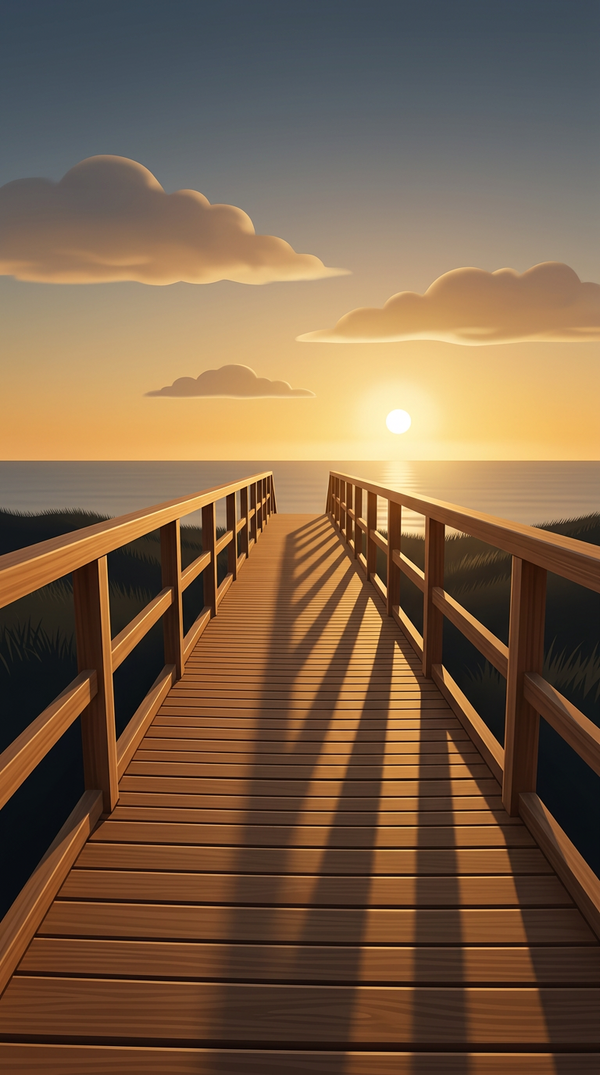 Golden Hour Shoreline Phone Wallpaper – 4K