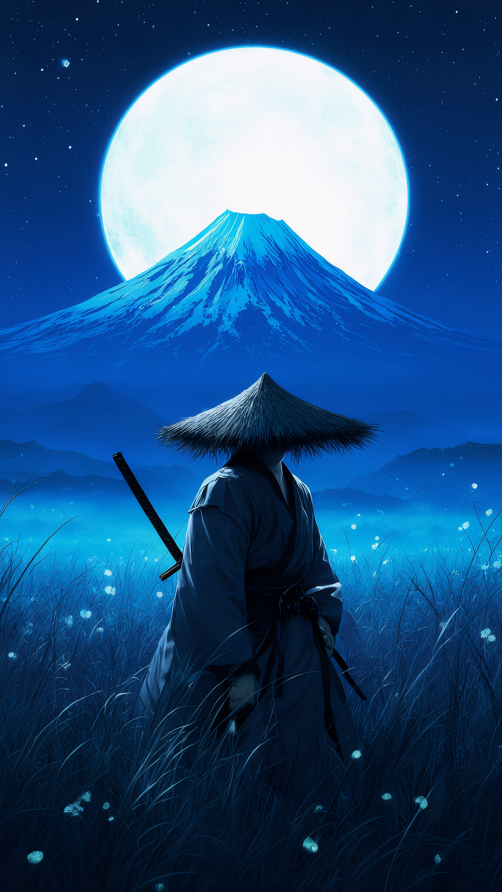 Ronin Moonlight Trilogy – Samurai & Mount Fuji - 3-Pack 4K Wallpaper